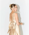 Odd Muse The Ultimate Muse Bow Detail Mini Dress Gold - Dresses