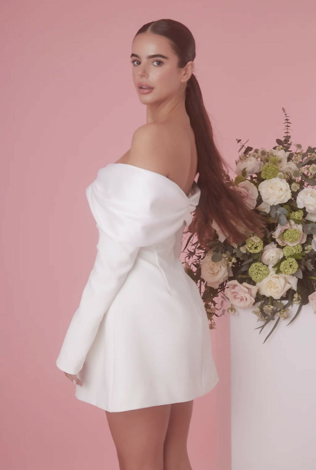 Odd Muse The Ultimate Muse Bow Mini Dress White - Dresses