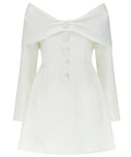Odd Muse The Ultimate Muse Bow Mini Dress White - Dresses