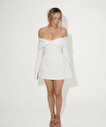 Odd Muse The Ultimate Muse Bow Mini Dress White - Dresses