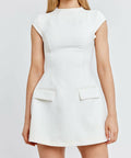 Odd Muse the Ultimate Muse Cap Sleeve Mini Dress in White Size 8 - 8 / White - Dresses