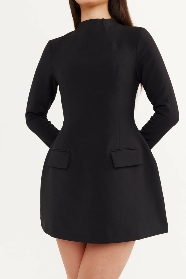 Odd Muse The Ultimate Muse Split Sleeve Mini Dress Black