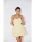 Odd Muse The Ultimate Muse Strapless Dress in Lemon Size XS / AU 6 - 6 / Yellow - Dresses