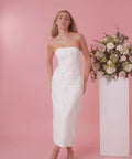 Odd Muse Ultimate Muse Embellished Strapless Midi Dress - 12 / White - Dresses