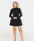 Odd Muse Ultimate Muse Split Sleeve Mini Dress Black Size M - 10 / Black - Dresses