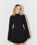 Odd Muse Ultimate Muse Split Sleeve Mini Dress Black Size M - 10 / Black - Dresses