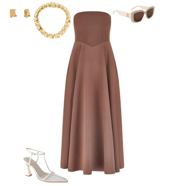 Odd Muse Ultimate Muse Strapless Midi Dress in Chocolate | Passion For Fashion Odd Muse Ultimate Muse Strapless Midi Dress in Chocolate | Passion For Fashion