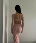 Oh Polly Embellished ‘Rose’ Set Maxi - XS / Pink - Dresses