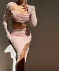 Oh Polly Embellished ‘Rose’ Set Maxi - XS / Pink - Dresses