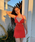 Oh Polly Sofia Mini Dress - 8 / Orange - Dresses