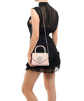 Olga Berg Alejandra Embellished Top Handle - Pink - Handbags