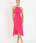 One Fell Swoop Solange Midi Dress Pink Size 8 - 8 / Pink - Dresses