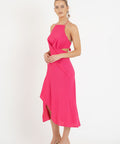 One Fell Swoop Solange Midi Dress Pink Size 8 - 8 / Pink - Dresses