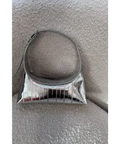 Oroton Cinder Metallic Mini Baguette - Silver - Handbags