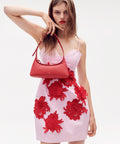 Oroton Contrast 3D Flower Mini Dress - 8 - Dresses
