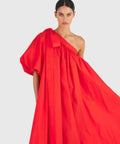 Oroton One Shoulder Dress - True Red - 6 / Red - Dresses