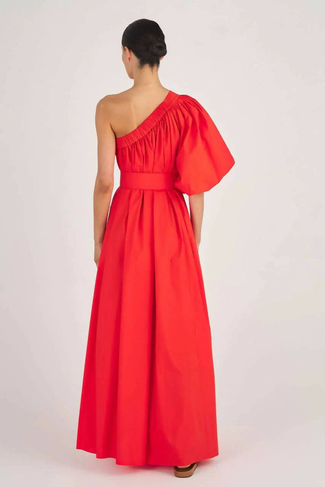Oroton One Shoulder Dress - True Red - 6 / Red - Dresses
