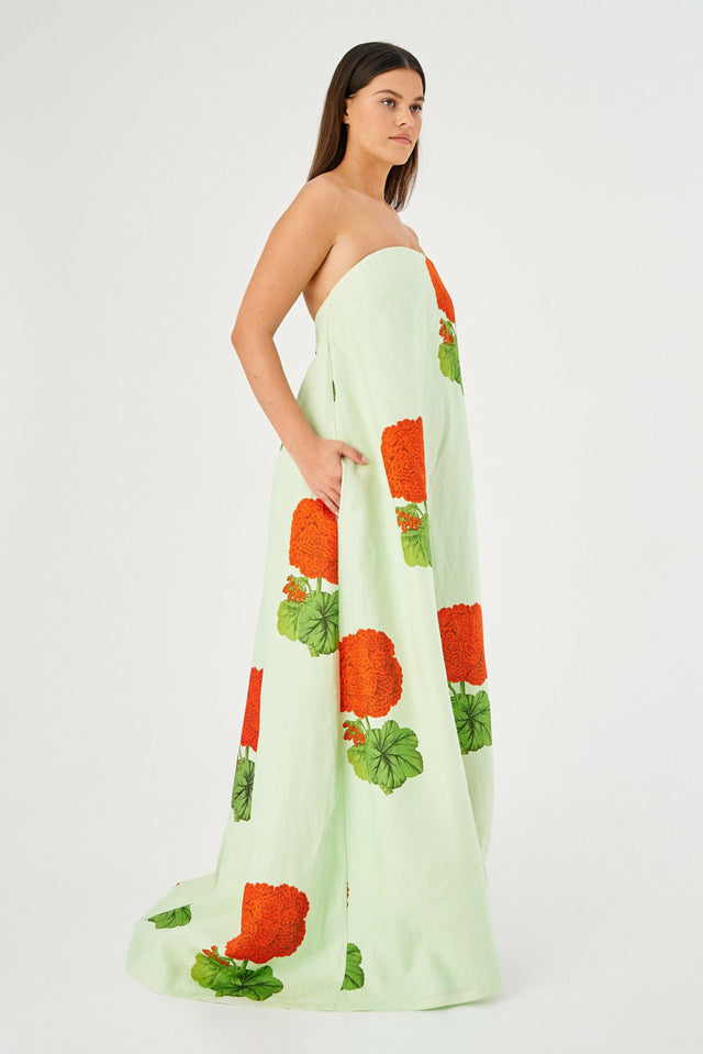 Oroton Posie Geranium Print Gown Size 6 - 6 / Print - Dresses