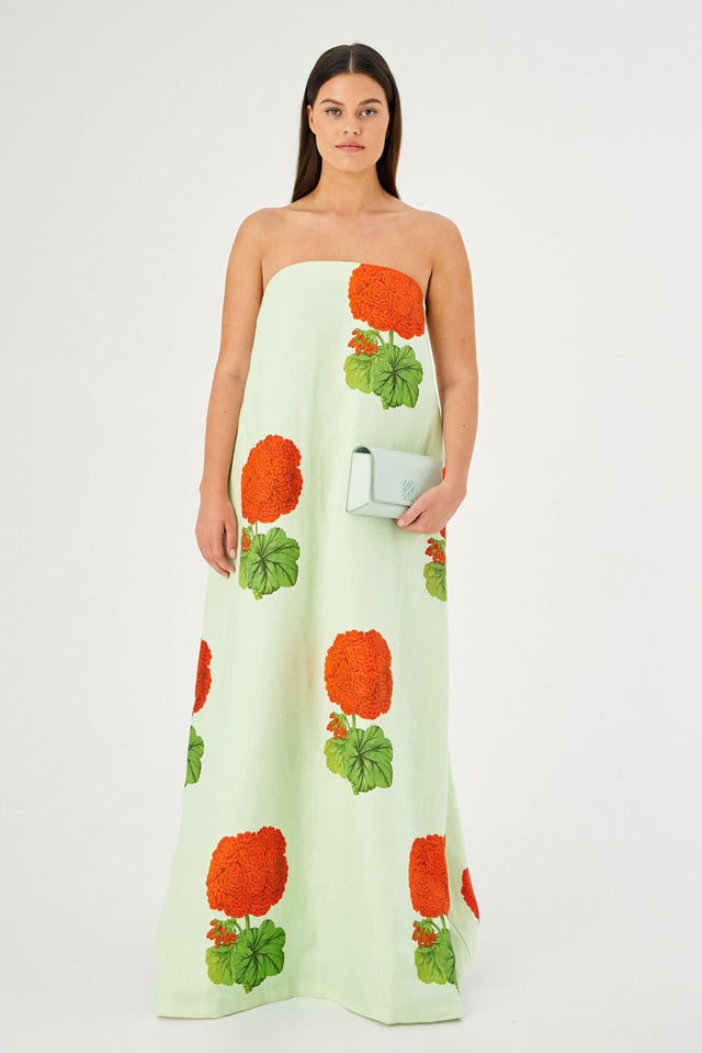 Oroton Posie Geranium Print Gown Size 6 - 6 / Print - Dresses
