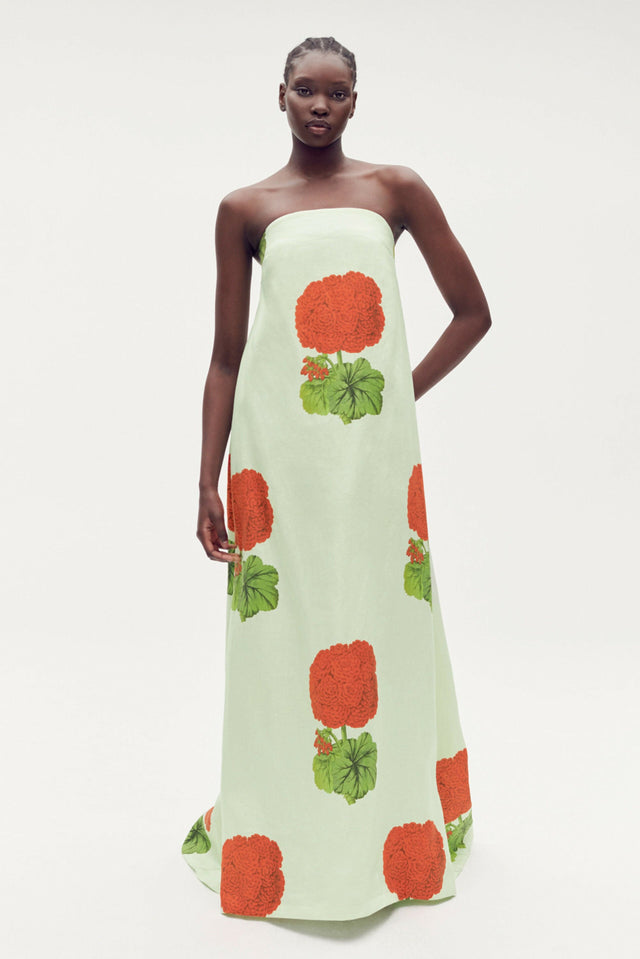 Oroton Posie Geranium Print Gown Size 6 - 6 / Print - Dresses