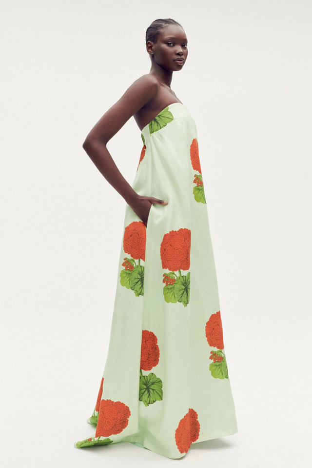 Oroton Posie Geranium Print Gown Size 6 - 6 / Print - Dresses