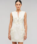 Oroton Rosebud Lace Mini Dress - 8 / White - Dresses