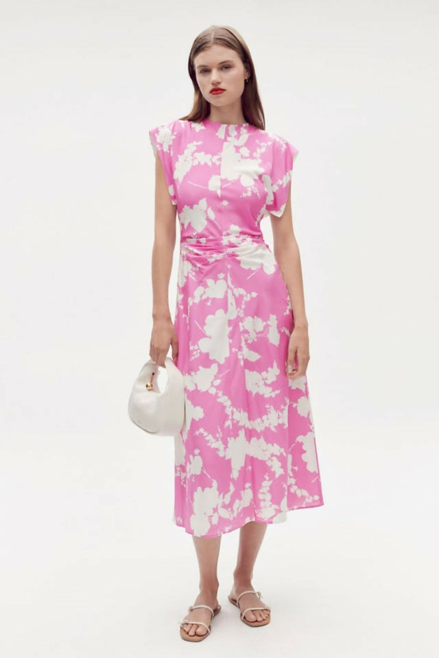 OrotonSilhouettePrintSilkDress