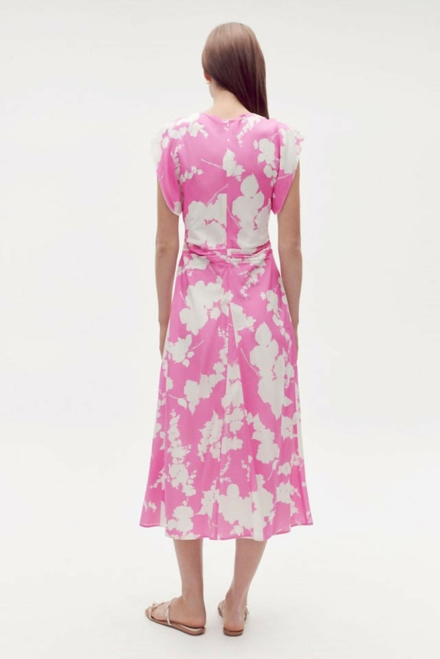 OrotonSilhouettePrintSilkDressBACK