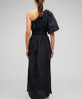 Oroton Silk One Shoulder Dress - 8 / Black - Dresses