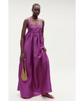 Oroton Strappy Maxi Sundress In Magenta Size AU 8 - Dresses