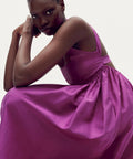 Oroton Strappy Sun Dress Magenta - 12 / Purple - Dresses