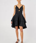 Oroton Tiered Bodice Dress Size 8 - 8 / Black - Dresses