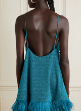 Oseree Lumière feather-trimmed stretch view 5