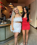 Our Custom Red Sequin Lara Mini Dress - 6 / Red - Dresses