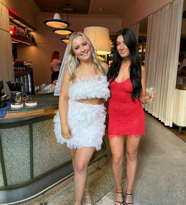Our Custom Red Sequin Lara Mini Dress - 6 / Red - Dresses