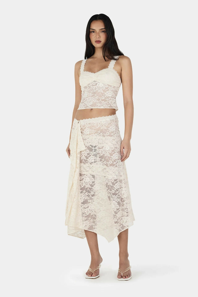 Ownley Online Gigi Wrap Skirt Ivory & Avery Top - 6 / White - Outfit Sets