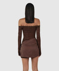 Ownley Tahnee Mini Dress - 10 / Brown - Dresses