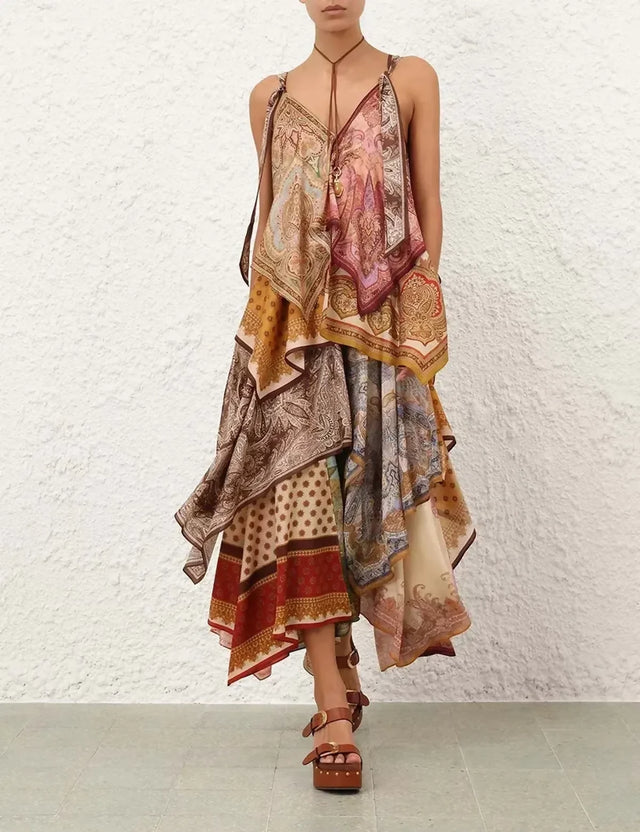Zimmermann Sundance Scarf Midi Dress