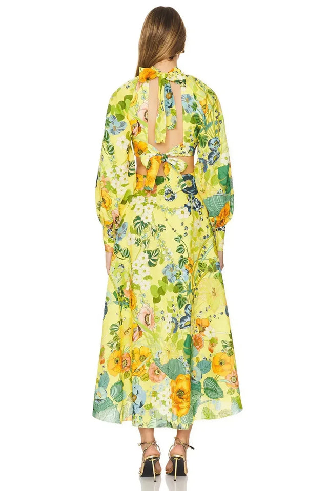 Alemais Cresida Cut Out Midi Dress Multi