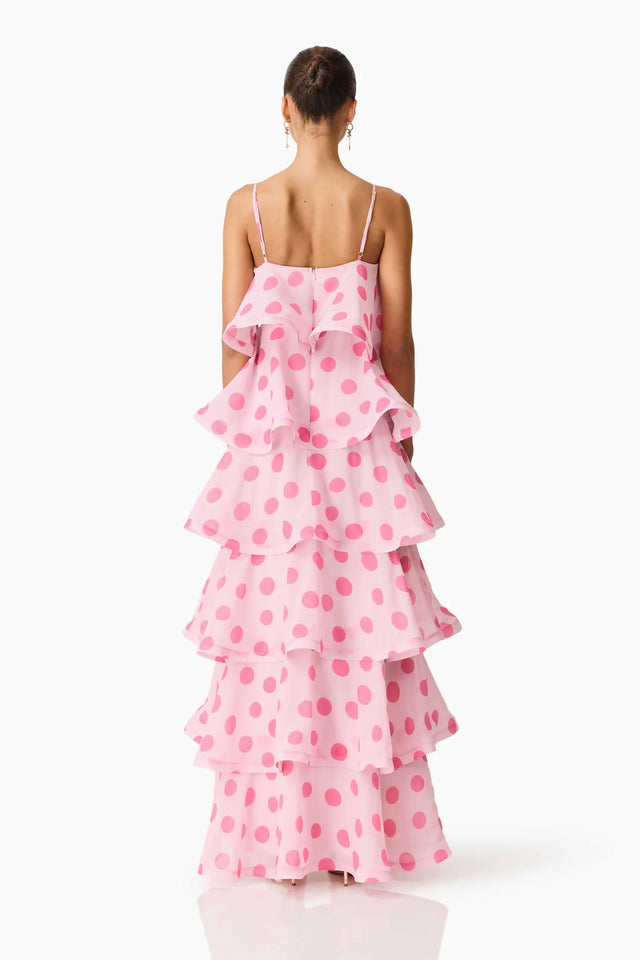Elliatt Sola Tiered Maxi Dress - Pink