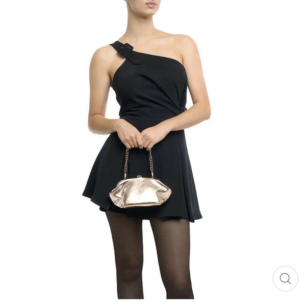 Olga Berg The Tally Metallic Clutch