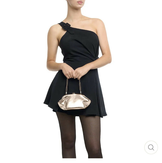 Olga Berg The Tally Metallic Clutch