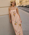 Palm Noosa Alessia Dress in Citrus Stripe - Dresses