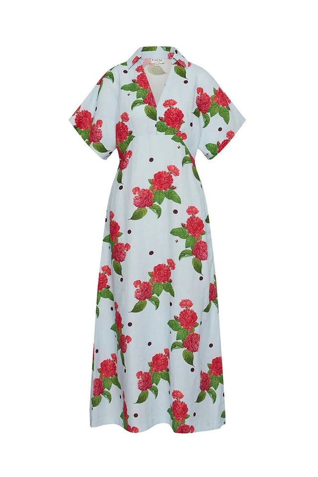 Palm Noosa Jasmine Dress in Sky Garden - 8 / Floral - Dresses