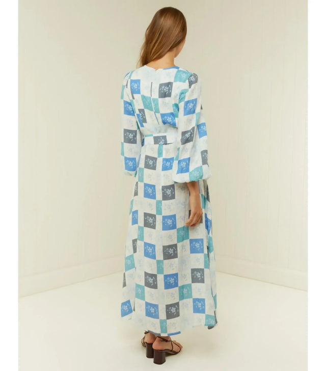 Palm Noosa Melrose Maxi Dress Blue Tile - 14 / Multi - Dresses