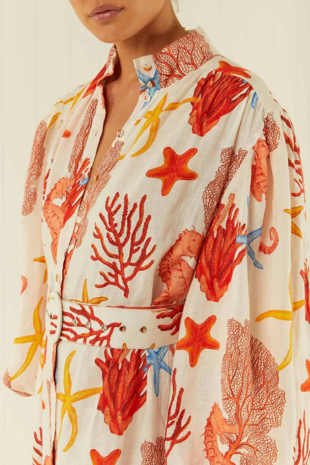 Palm Noosa Noddy Dress Coral Size 10 - 10 / Print - Dresses