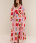 Palm Noosa Noddy Dress Strawberry Stamp Size AU 12 - 12 / Multi - Dresses