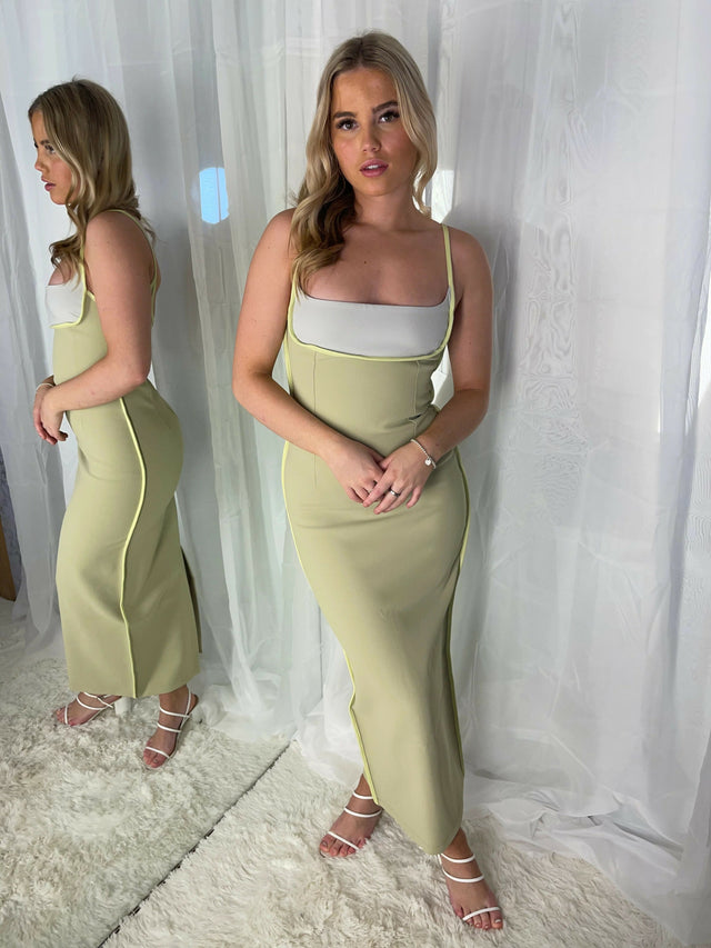 Paris Georgia Florian Midi Stone - 8 / Cream - Dresses