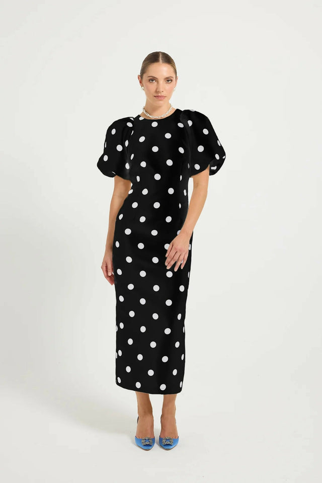 Paschudas Dottie Sleeve Midi - 16 / Black - Dresses