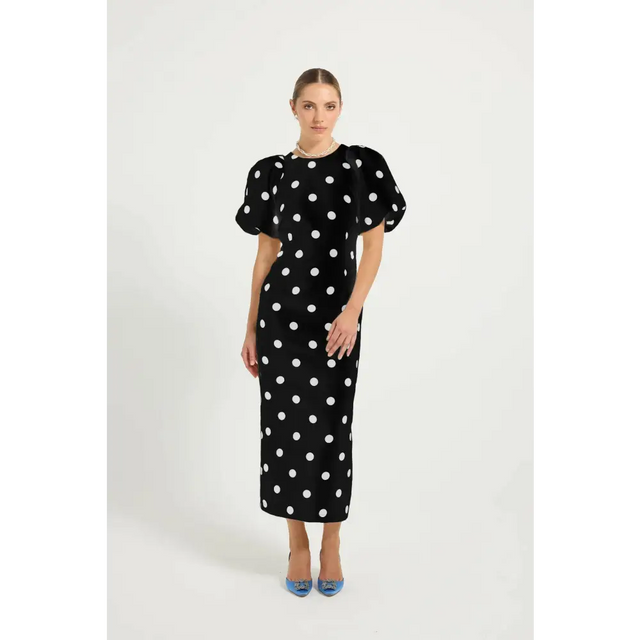 Paschudas Dottie Sleeve Midi - 16 / Black - Dresses